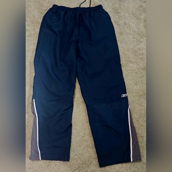Reebok track pants mens size XL navy blue and gray - Picture 1 of 6